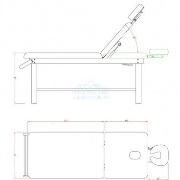 Кушетка для СПА-процедур SPA 80