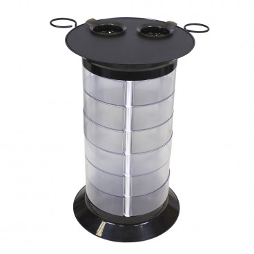 Парикмахерская тележка &quot;GiroCo Doble black&quot; ящики прозрачные