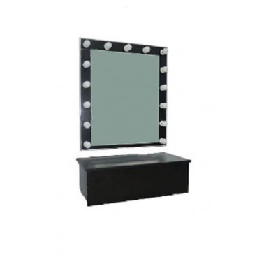 Зеркало для визажиста настенное + полка-ящик