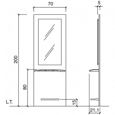 Зеркало парикмахерское &quot;Sanbo&quot;