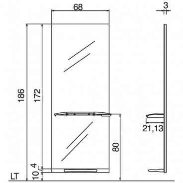 Зеркало парикмахерское &quot;Alifax&quot;