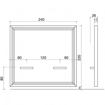 Зеркало парикмахерское "Otello Infinite (240)"