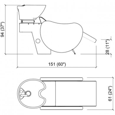 Мойка парикмахерская &quot;MAMBOWASH E&quot;