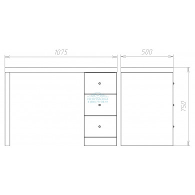 Маникюрный стол белый глянец
