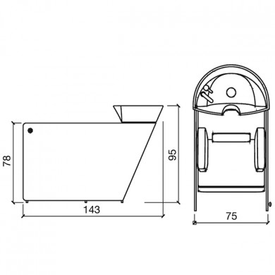 Мойка парикмахерская &quot;VA PENSIERO ELECTRA SKAI&quot;