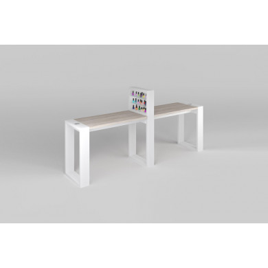 Двухместный маникюрный стол &quot;Matrix&quot; с подставкой для лаков