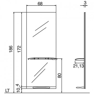 Зеркало парикмахерское &quot;Alifax&quot;