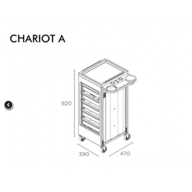 Тележка парикмахерская &quot;CHARIOT A&quot;