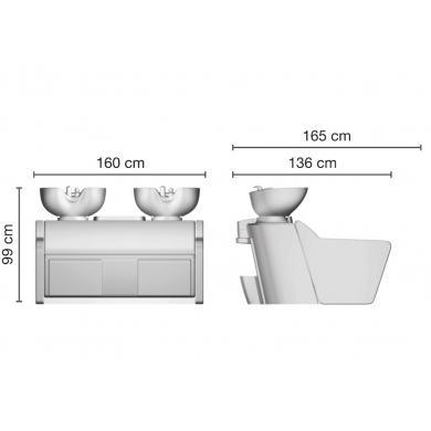 Парикмахерская мойка &quot;DUETTO SUPERIOR&quot;