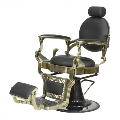 Кресло мужское барбер &quot;Ричард&quot; полированный каркас медного цвета